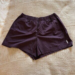 OFFLINE By Aerie Day Off 5" Nylon Activewear Short, Size Large, Deep Purple